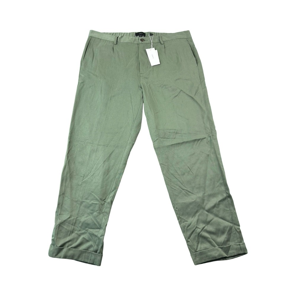 VINCE Green Lyocell Relaxed Fit Mens Cuffed Pant Size 36x27 NWT